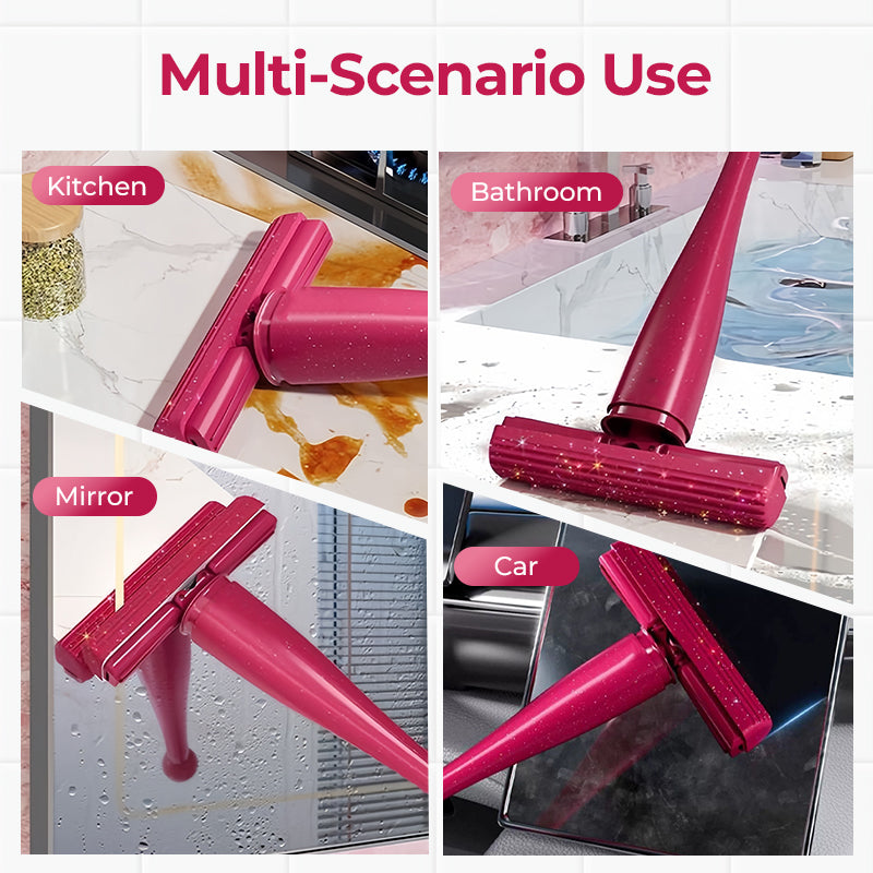 Portable Pull-to-Wring Sponge Mop