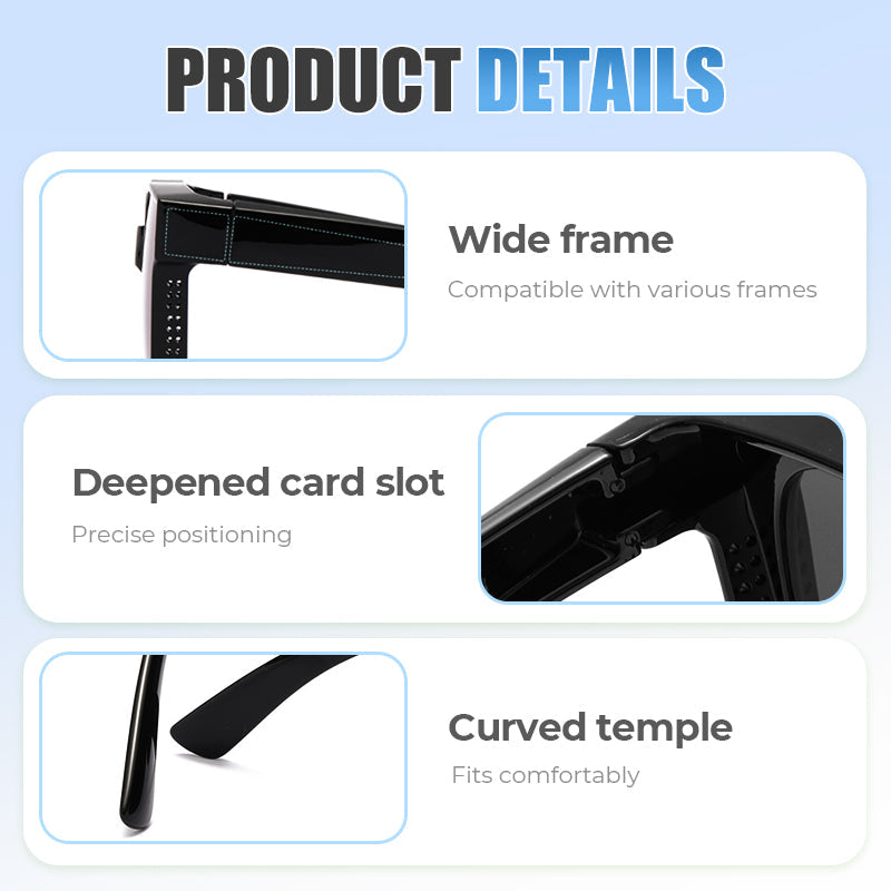 Compact Foldable Over-Glasses Sunglasses