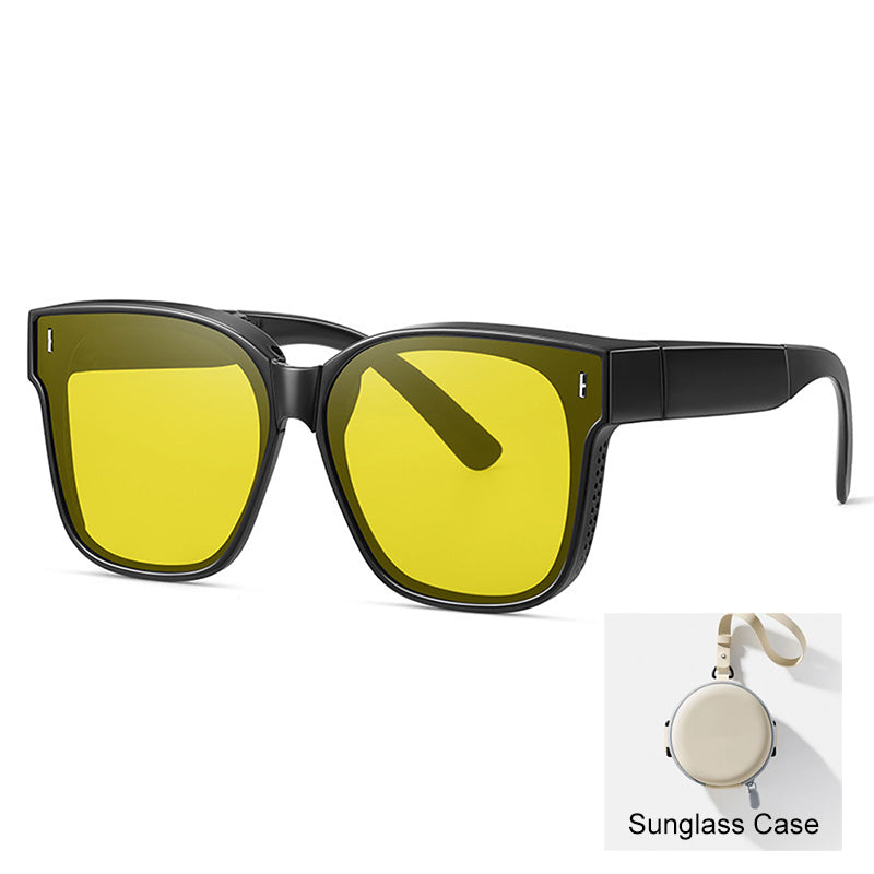 Compact Foldable Over-Glasses Sunglasses