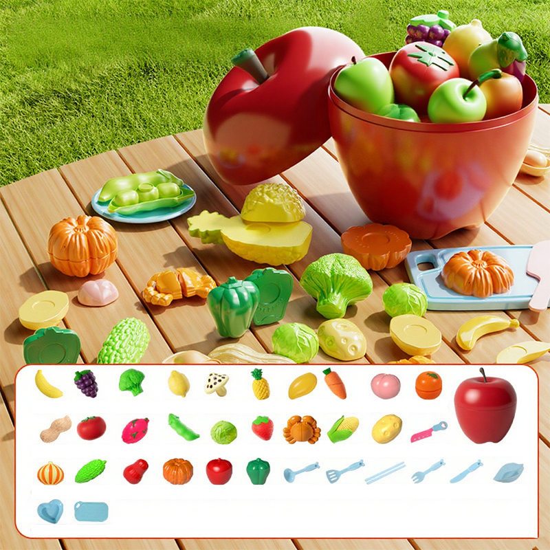 Pretend Cutting Play Food Toys for Kids