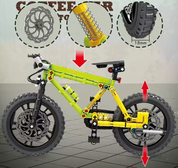 🌟🌟Cool Mountain Bike Building Block Set Creative Gift！