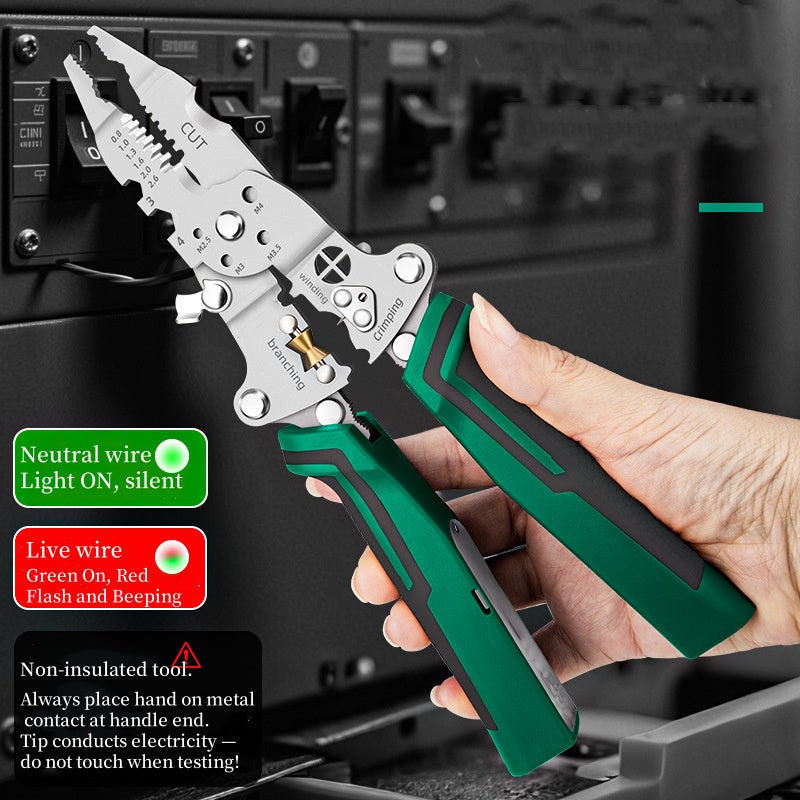🔥 48% OFF! ⏰Multi-Function Foldable Wire Stripper with Voltage Tester
