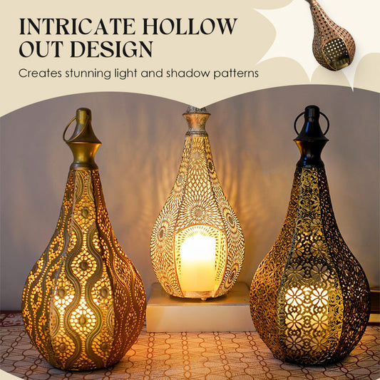 Hollow-Out Metal Candle Holder Ornament
