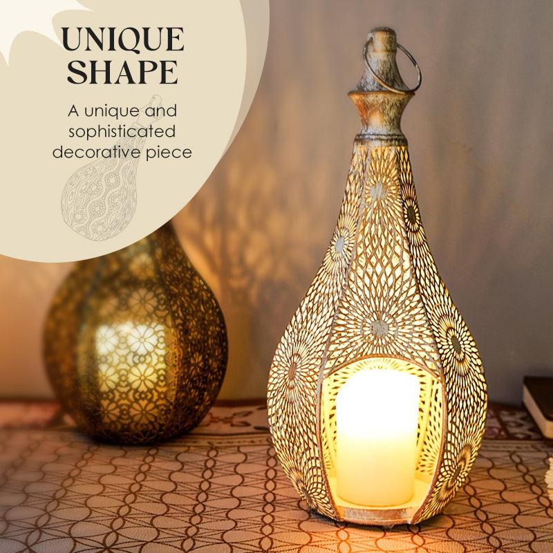 Hollow-Out Metal Candle Holder Ornament