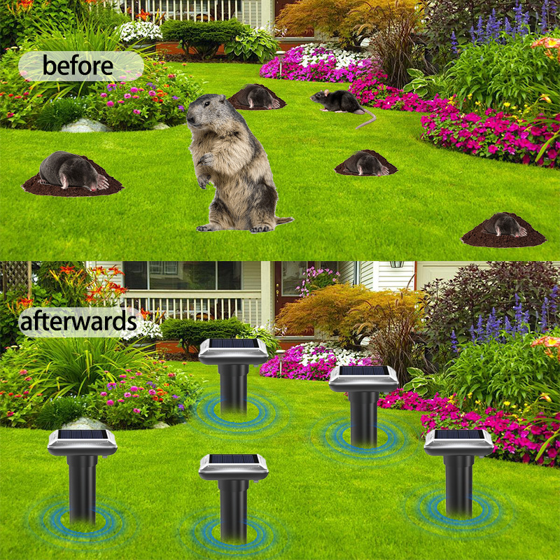 Ultrasonic Solar Powered Waterproof Mole Repellent