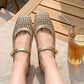 💐50% RABAT! Vævede Mary Jane-mules til kvinder – trendy firkantet tå 👡✨【Begrænset lager】