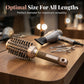 💇‍♀️ Professionel rundbørste til volumen – Ventileret børstehoved til hurtig tørring og ergonomisk greb – Løfter håret ved rødderne – 3 farver (grå/kaffebrun/guld) ✨