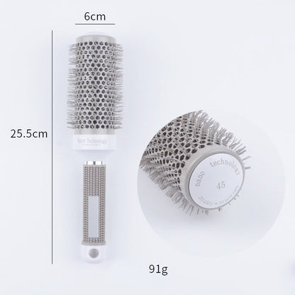 💇‍♀️ Professionel rundbørste til volumen – Ventileret børstehoved til hurtig tørring og ergonomisk greb – Løfter håret ved rødderne – 3 farver (grå/kaffebrun/guld) ✨