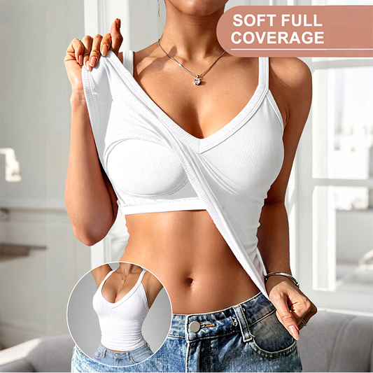 Slim-fit polstret tanktop til kvinder