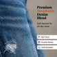 Trendy slim fit jeans til damer med slidt look