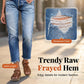 Trendy slim fit jeans til damer med slidt look