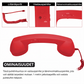 🎄 Retro-telefonrør med Type-C 📞🎚️🔌 Med plug & play, indbygget HD-mikrofon og 1 meter kabel
