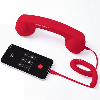 🎄 Retro-telefonrør med Type-C 📞🎚️🔌 Med plug & play, indbygget HD-mikrofon og 1 meter kabel
