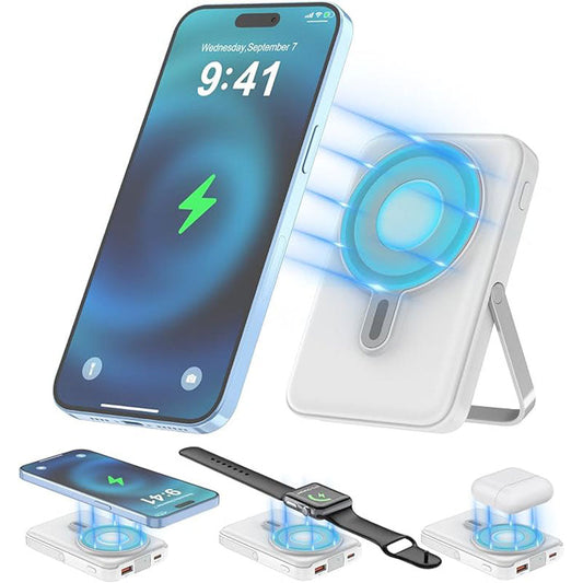 🔥 50% RABAT! 🔋Magnetisk Hurtigopladende Powerbank Med Stativ